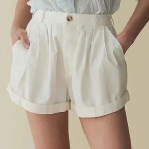 Doen Paige High Waist Cream Shorts